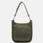 Preview: Schultertasche, Sly, Leder oliv, geprägt, back